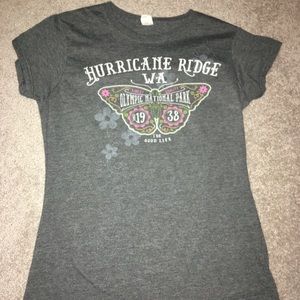 Hurricane Ridge, WA gray short sleeve shirt